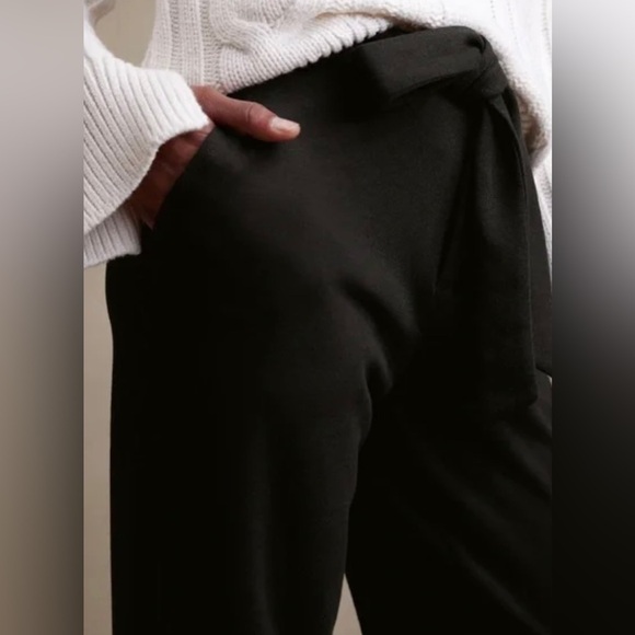 NWT Banana Republic Double Knit Tapered Pants with Belt Tie💕 - Picture 3 of 5